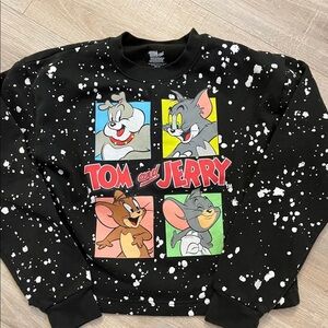 Tom and Jerry Graphic Sweatshirt Juniors